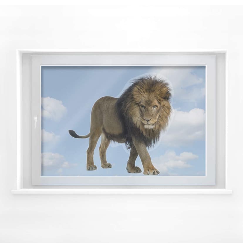Real Lion fönstermålning