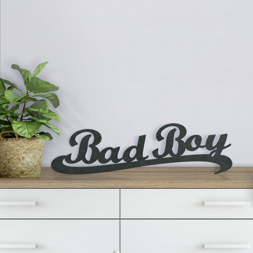 Bokstäver av trä i MDF Bad Boy
