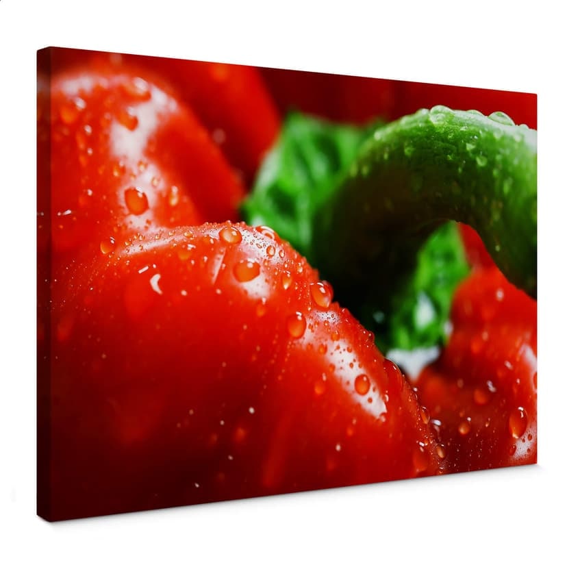 Canvastavla Fresh Paprika