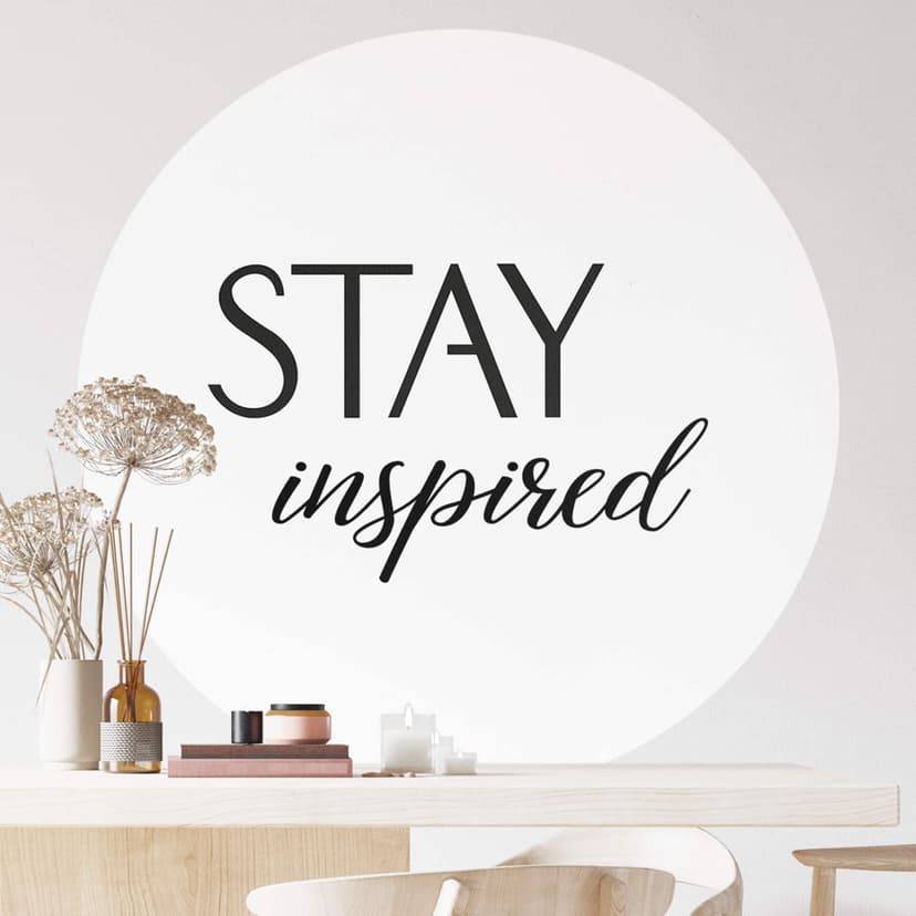 Wallsticker Håll dig inspirerad - Runda