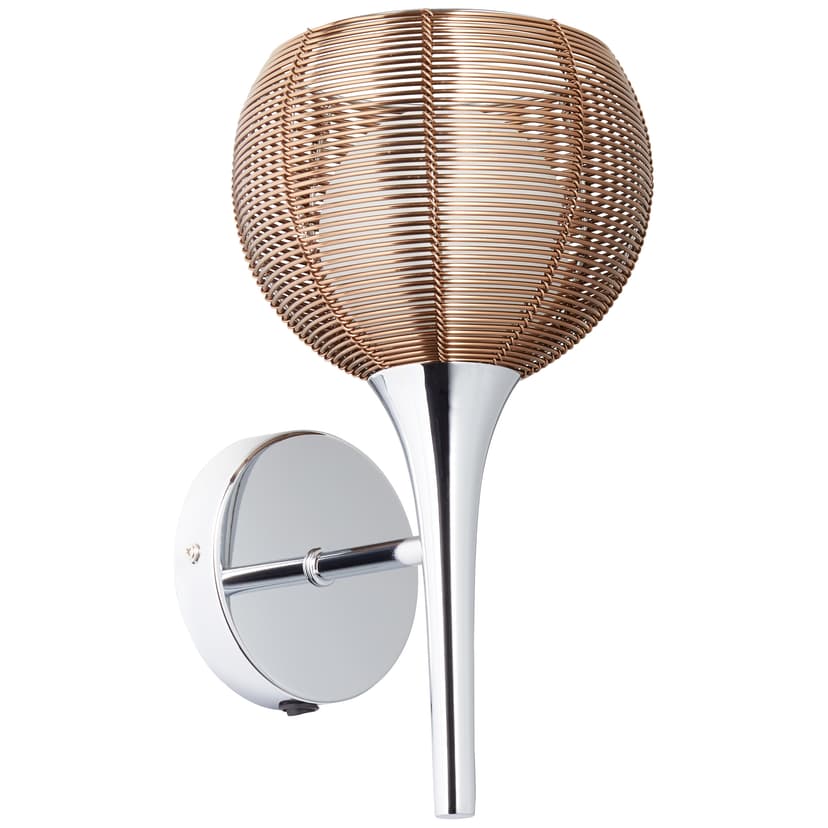 Wandleuchte Maxime 3 Braun, 33W, 29,5 x 16 cm, Glas Wandlampe