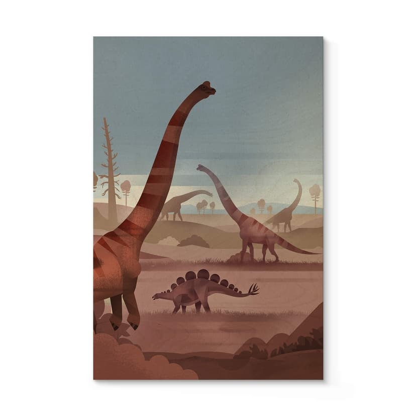 Träposter I dinosauriernas land - Brun