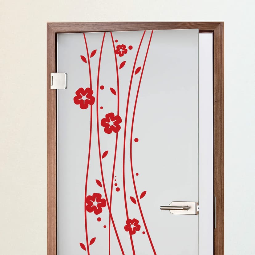 Dörrdesign blomranka 75x200 cm