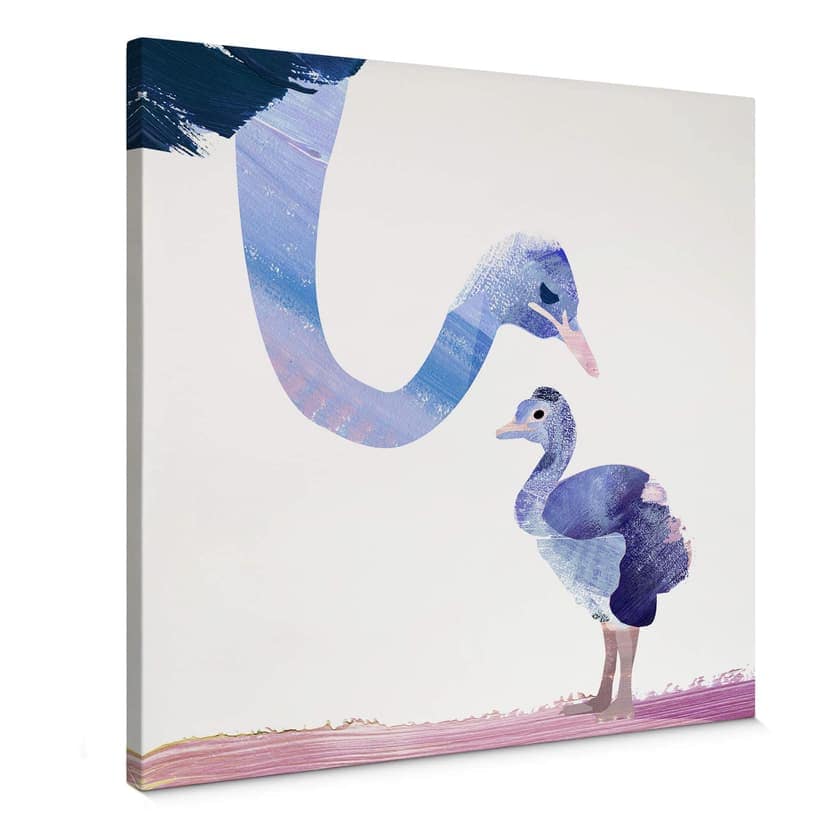 Canvastavla Goed Blauw - Fjäderkärlek