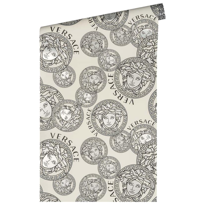 Versace Home Designe lyxig tapet svartvit medusa huvud tapet mönster tapet