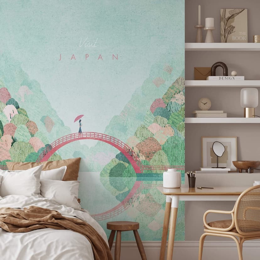 Fototapet Rivers - Japan på våren