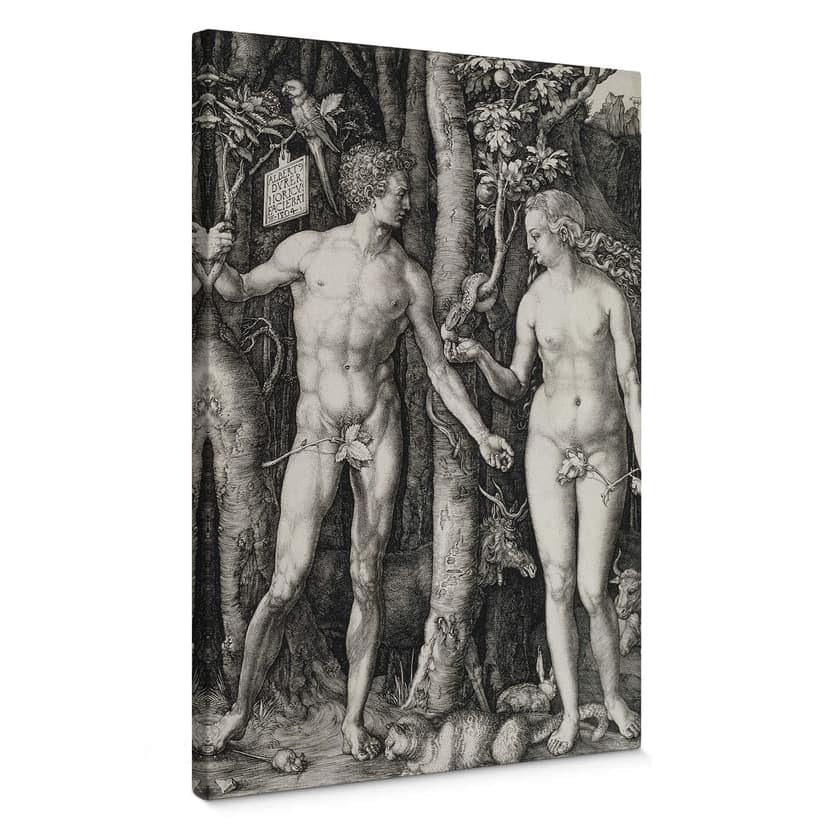 Canvastavla Dürer - Adam och Eva