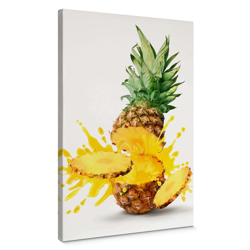 Canvastavla Splashing Pineapple