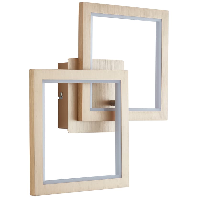 Wand- und Deckenleuchte Irina Gold, 18W, 44,5 x 28,5 cm, Kunststoff Innenleuchte