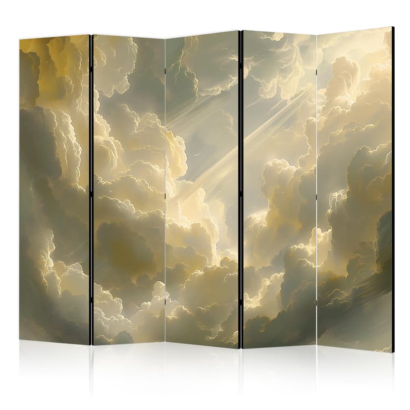 Paravent, Raumteiler freistehend, Trennwand - Enchanting Play of Colors Against the Clouds, 5-teili