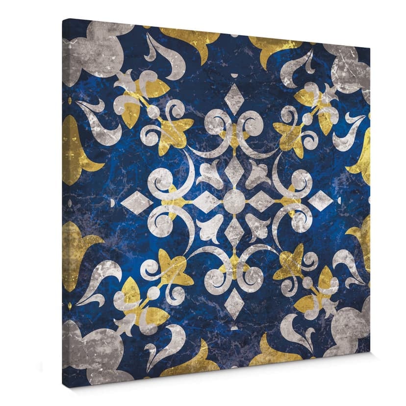Canvastavla Portugisisk Azulejo - Fyrkant