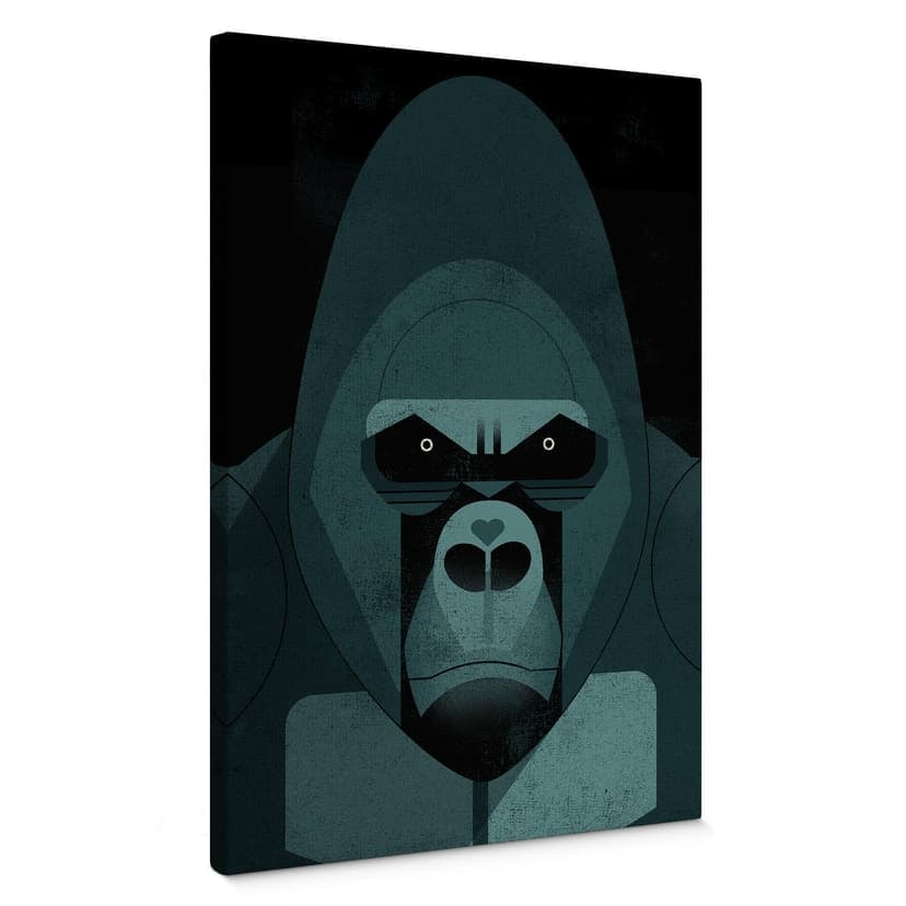 Gorilla Canvastavla - Brun