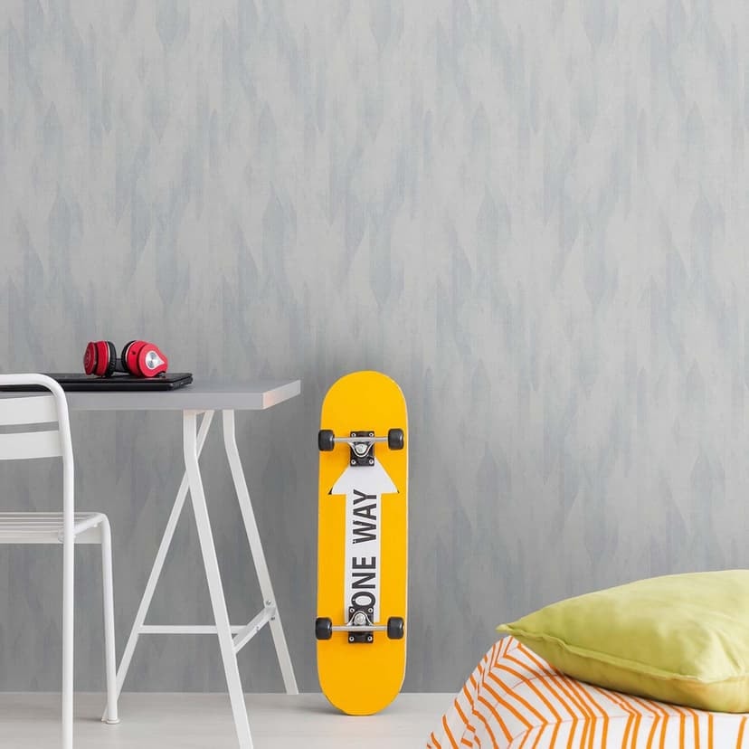 Grafisk tapet scandinavian grå, vit - grafisk non-woven tapet för kök, hall, vardagsrum