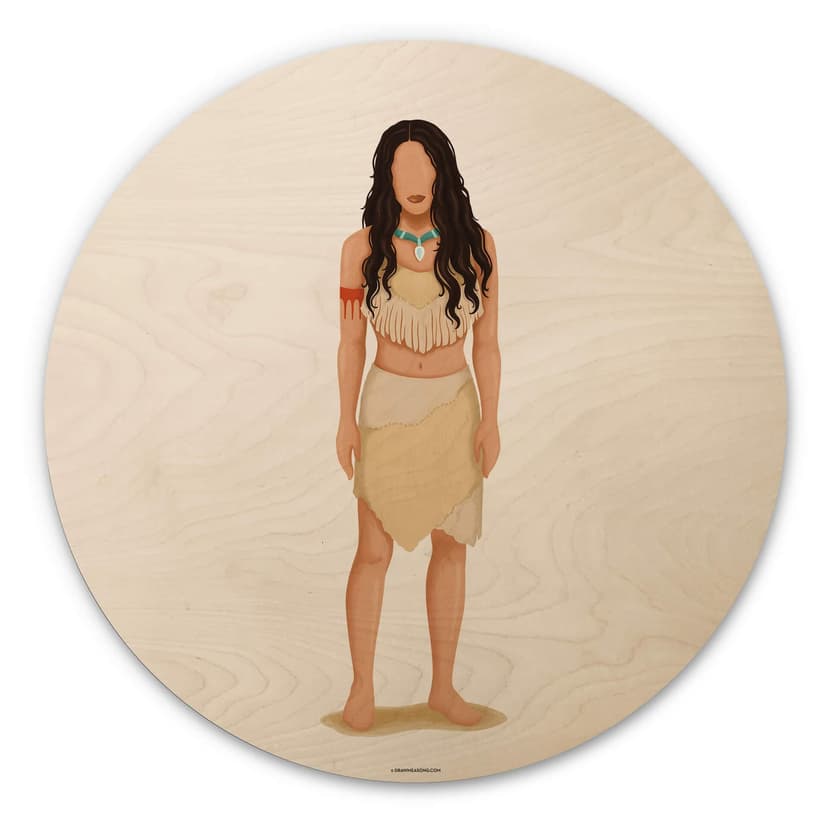Tohmé Trätavla - Pocahontas - Rund