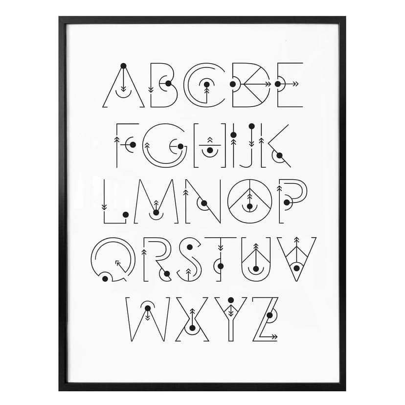 Poster Alfabetet Gravity