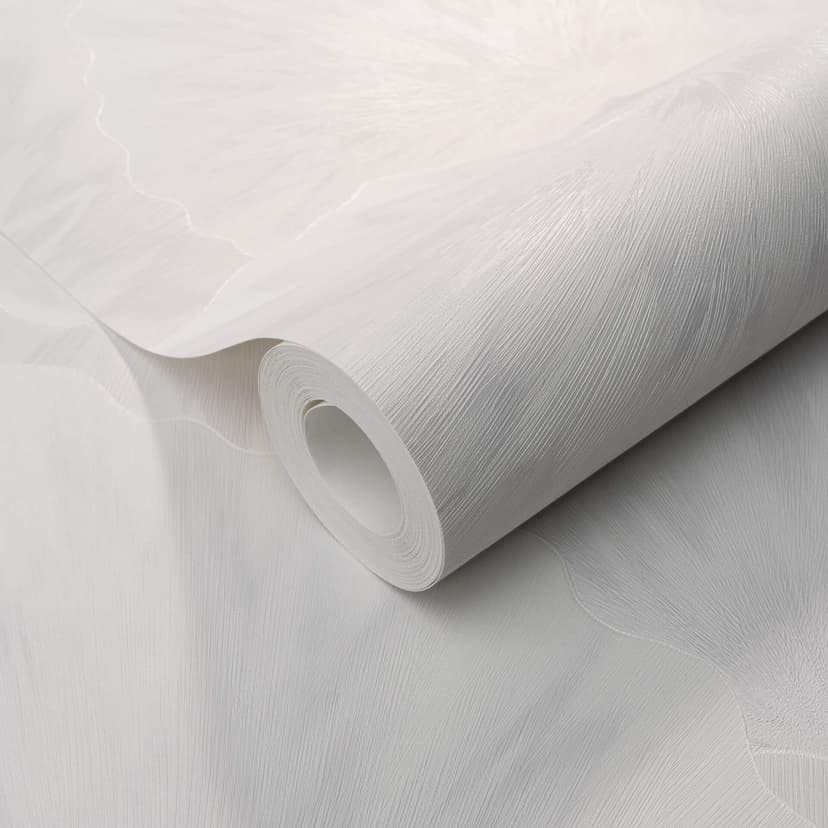 Non-woven tapet med grafiska prov i vitt