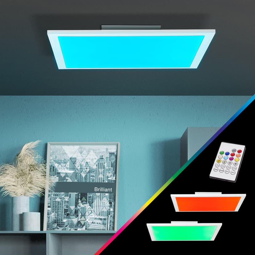 Deckenleuchte Aaron 1 Weiss, 24W, 5,5 x 39,5 cm, Kunststoff Led panel