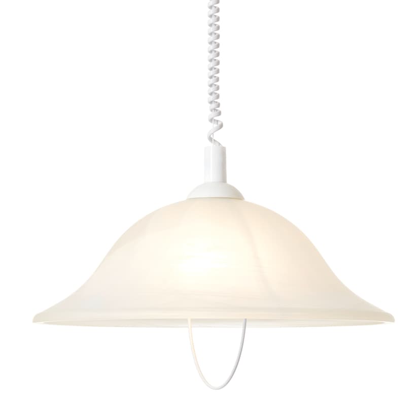 Pendelleuchte Gregor Weiss, 60W, 180 x 40,5 cm, Glas Pendellampe