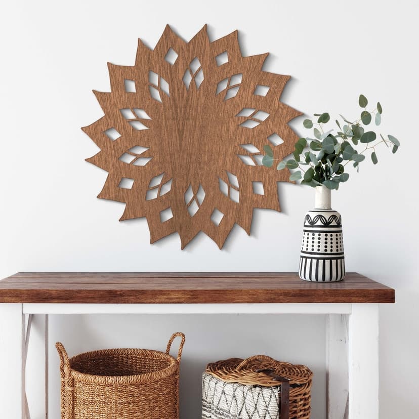 Träkonst Mahogny - Mandala Sol 02