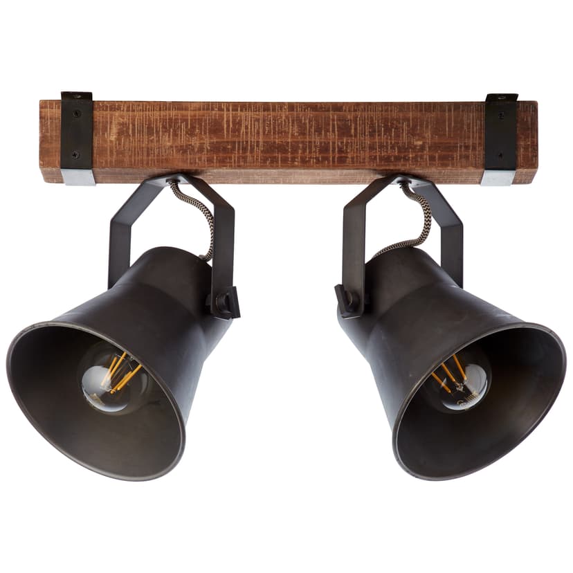 Spotbalken Maria 5 Schwarz, 10W, 24 x 40 cm, Holz Strahler