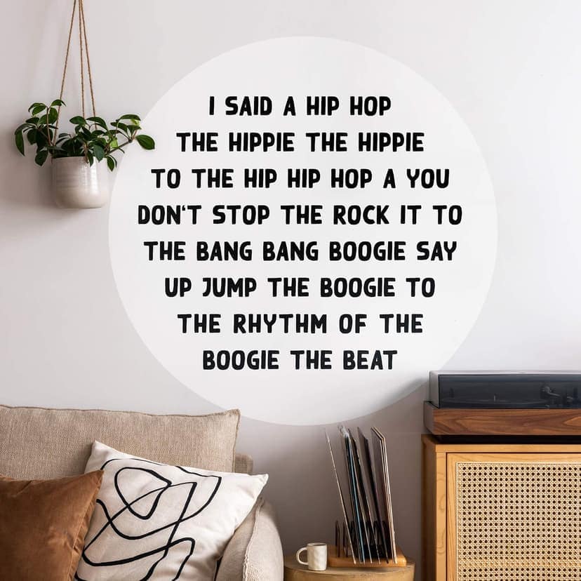Wallsticker Songext Jag sa en hiphop - Runda