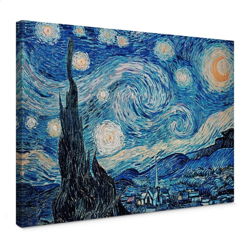 Canvastavla van Gogh - Stjärnklar natt 1889