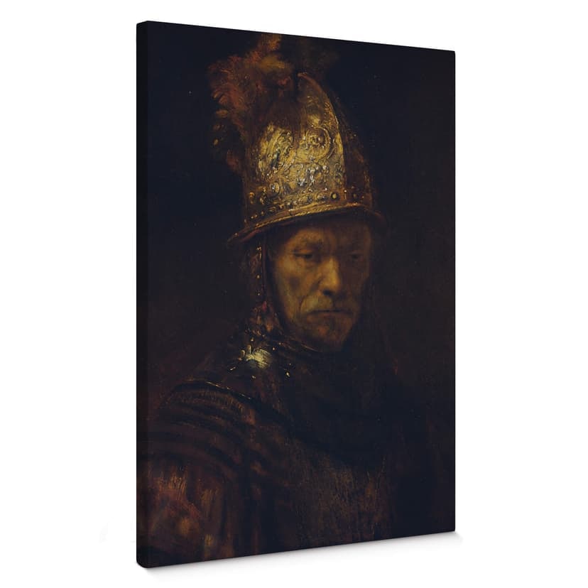 Canvastavla Rembrandt - Mannen med den gyllene hjälmen