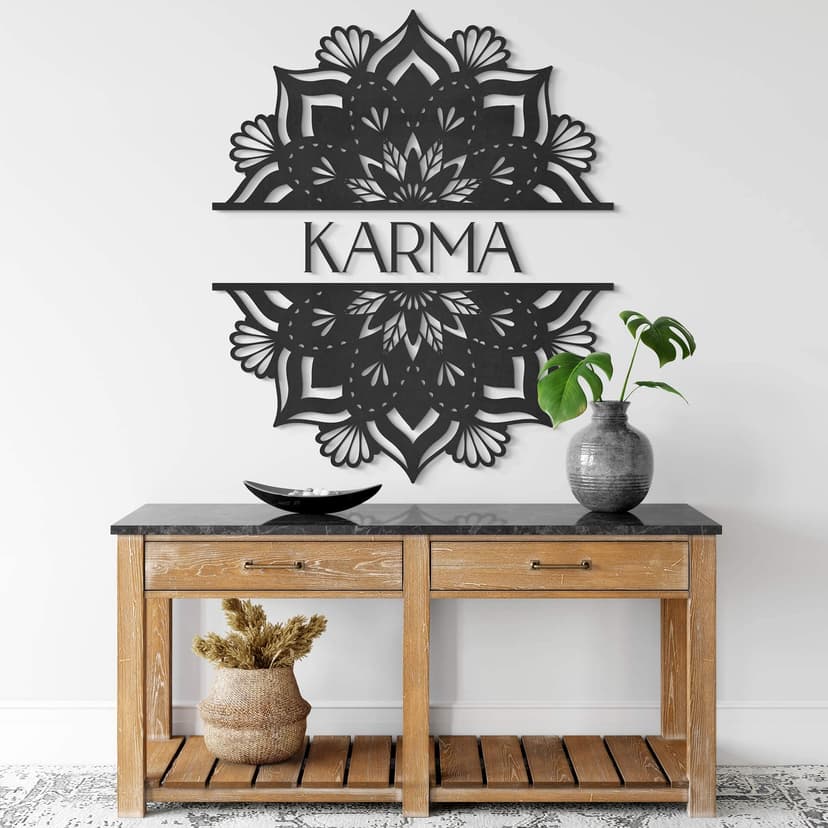 MDF - Väggdekorationer i trä - Mandala Karma