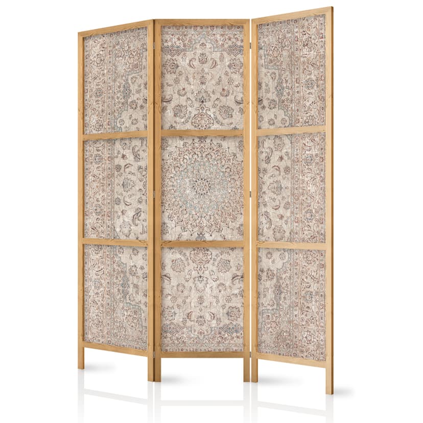 Japanischer Paravent Raumteiler - Desert Nights: Ornamented Persian Carpet, 3-teilig