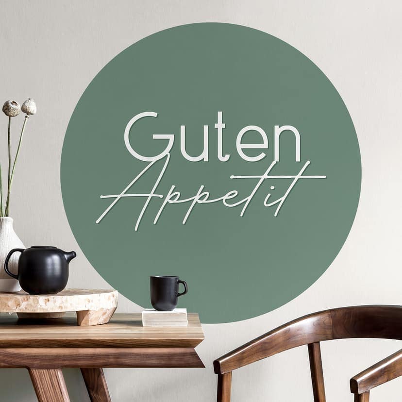 Wallsticker med god aptit - Rund