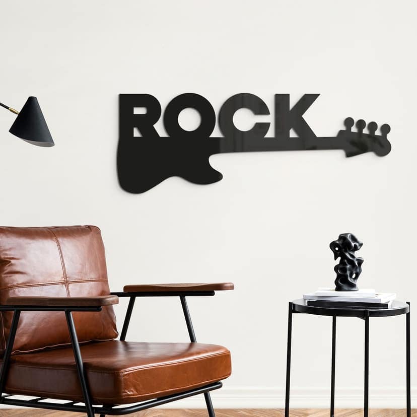 Väggdekoration gitarr rock - akryl dekoration