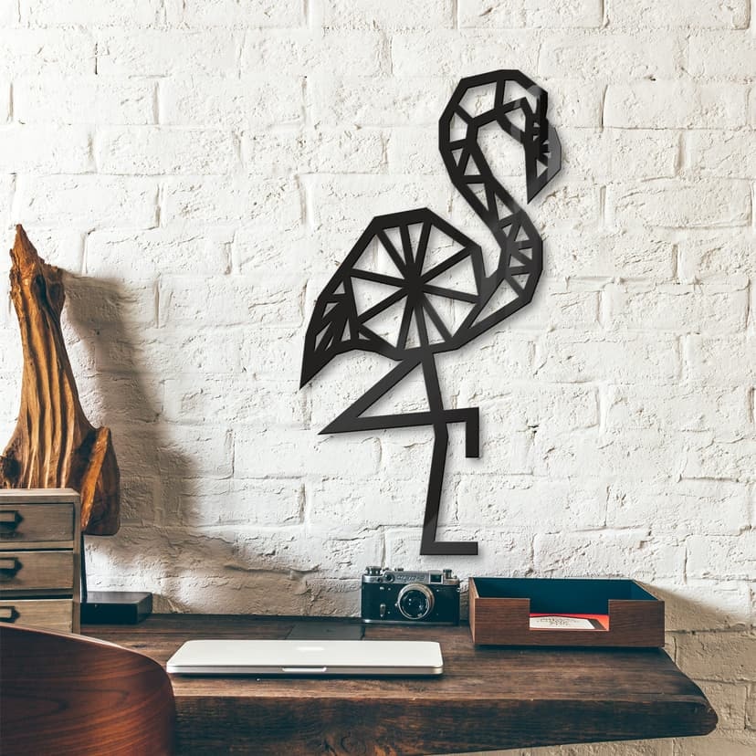 Origami flamingo akryl dekoration