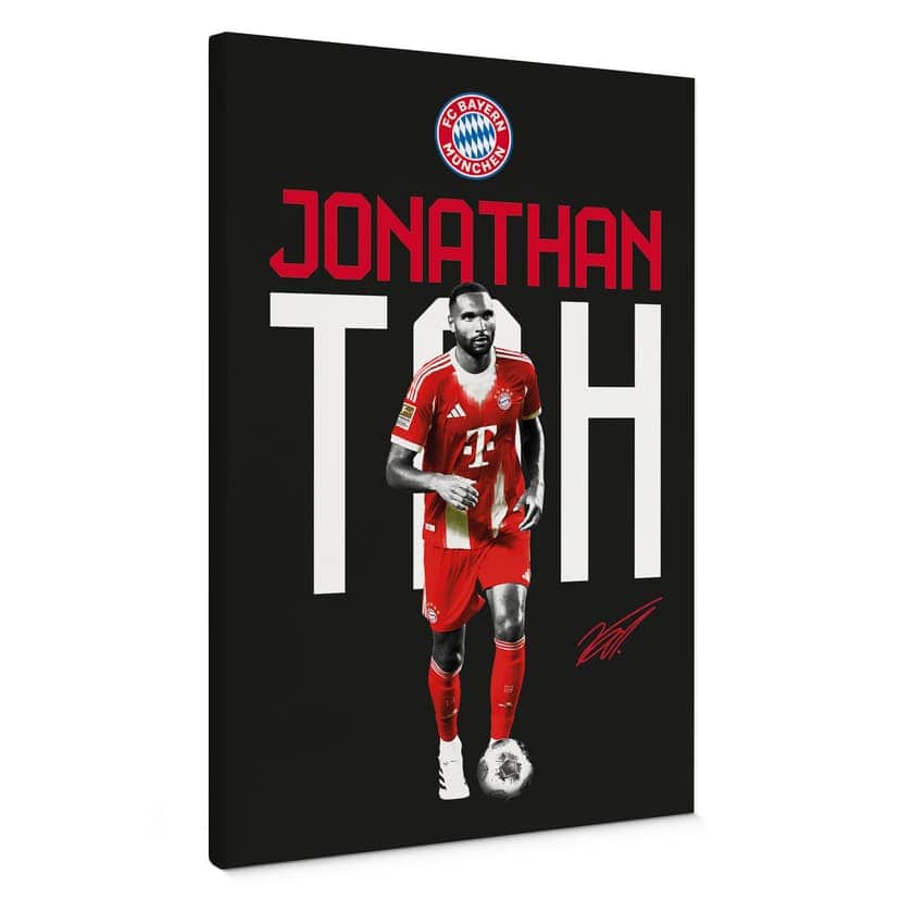 Canvastavla FC Bayern-spelaren Jonathan Tah 2025/26