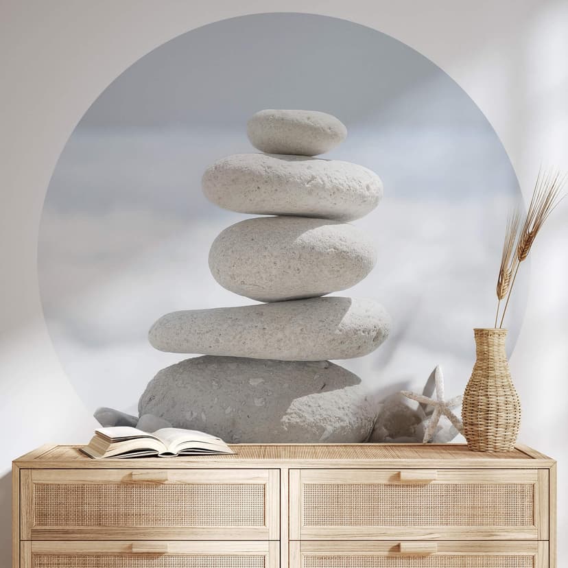Wallsticker stenar vid havet - rund