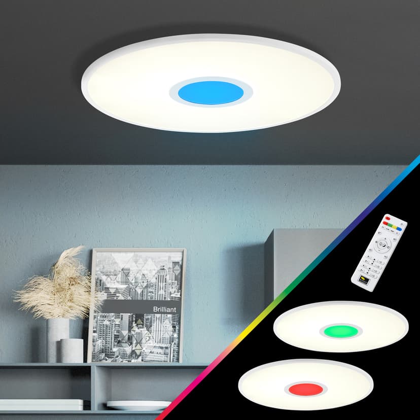 Deckenleuchte Mads 1 Weiss, 24W, 5 x 45 cm, Metall Led panel