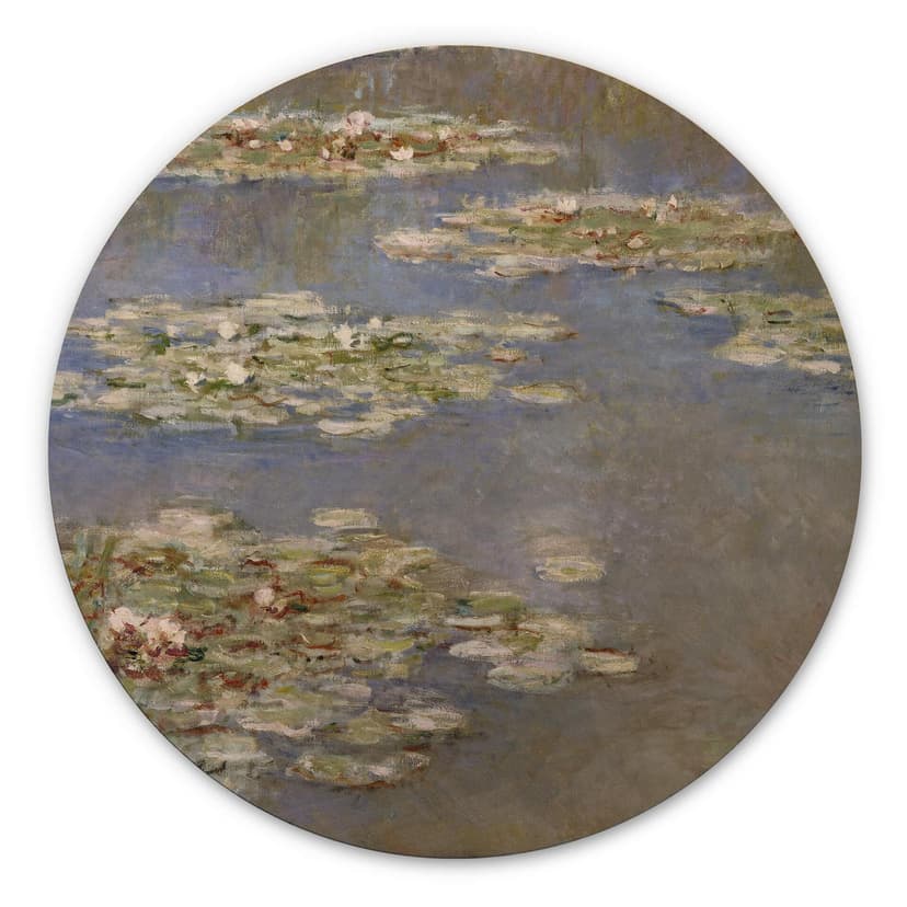Trätavla Monet - Näckrosor 1905 - Rund