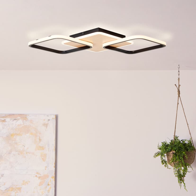 Deckenleuchte Fabiana Braun, 40W, 7 x 62 cm, Metall Innenleuchte