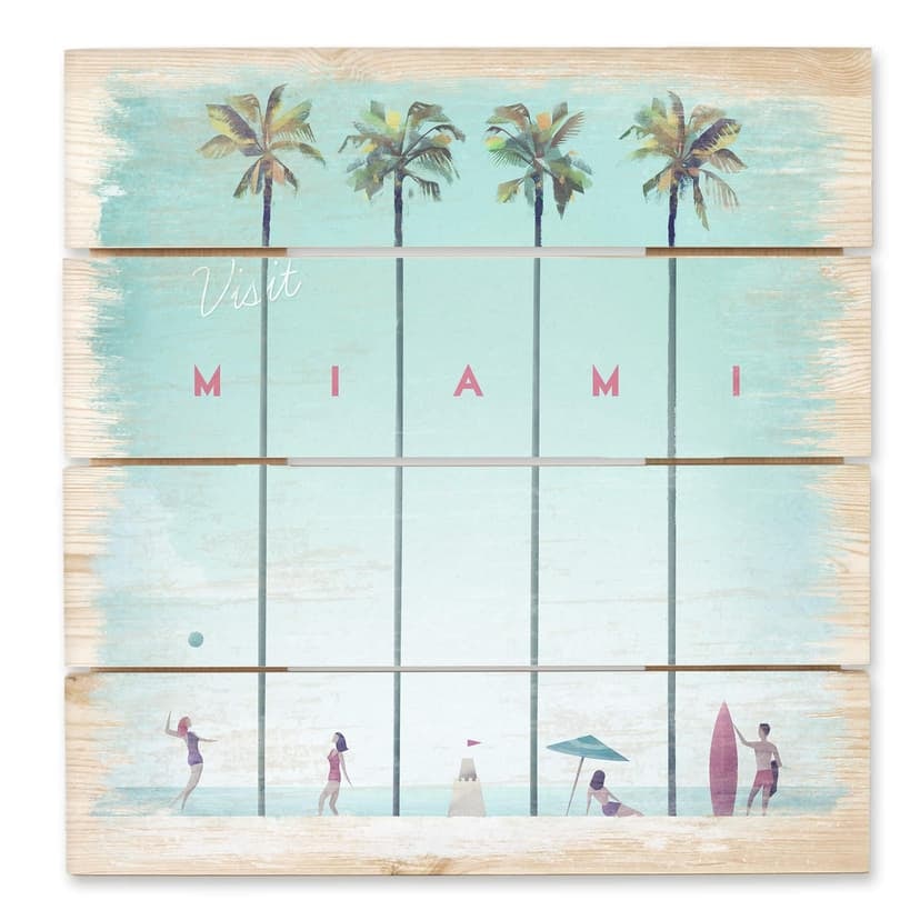Trätavla Rivers - Miami - 40x41,5 cm