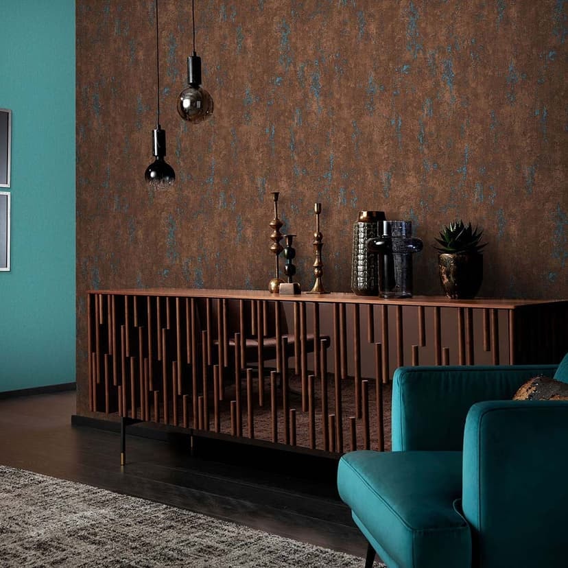 Metallisk optisk tapet, Fashion for Walls 4 metallisk optisk tapet av Guido Maria Kretschmer brons