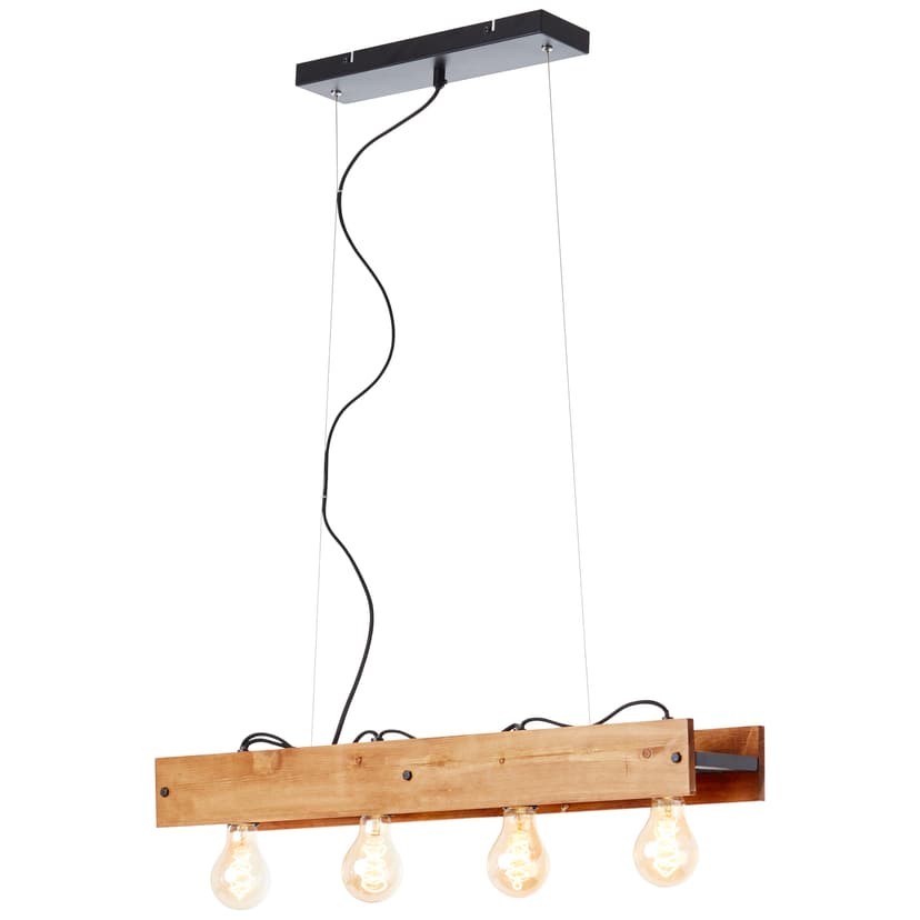 Pendelleuchte Daniel 3 Braun, 42W, 150 x 75 cm, Holz Pendelleuchte