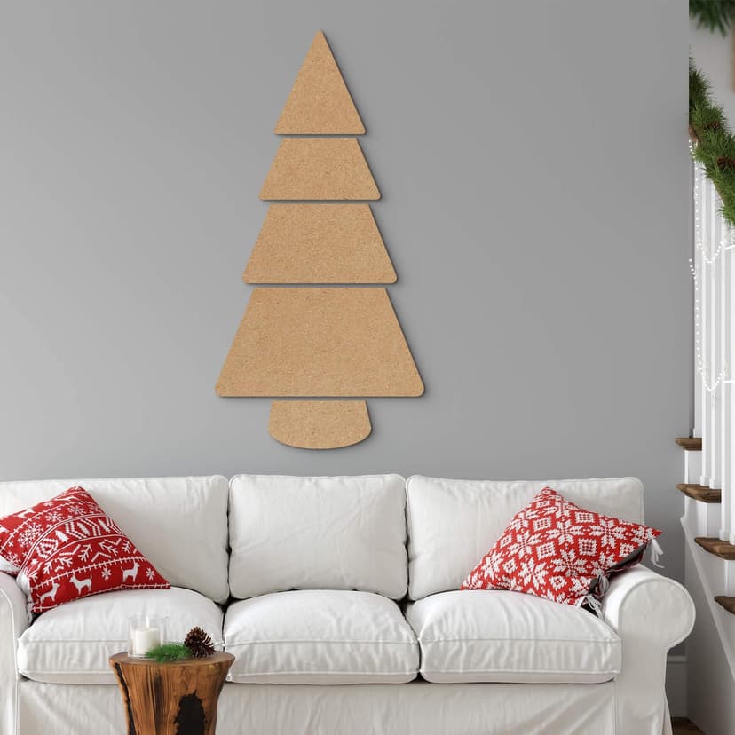 Juldekoration XXL Julgran - MDF natur