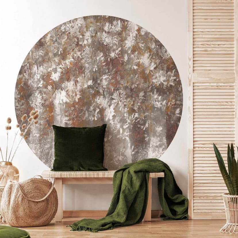 Fototapet Talen - Magnolias - Rund - non-woven tapet/självhäftande non-woven tapet