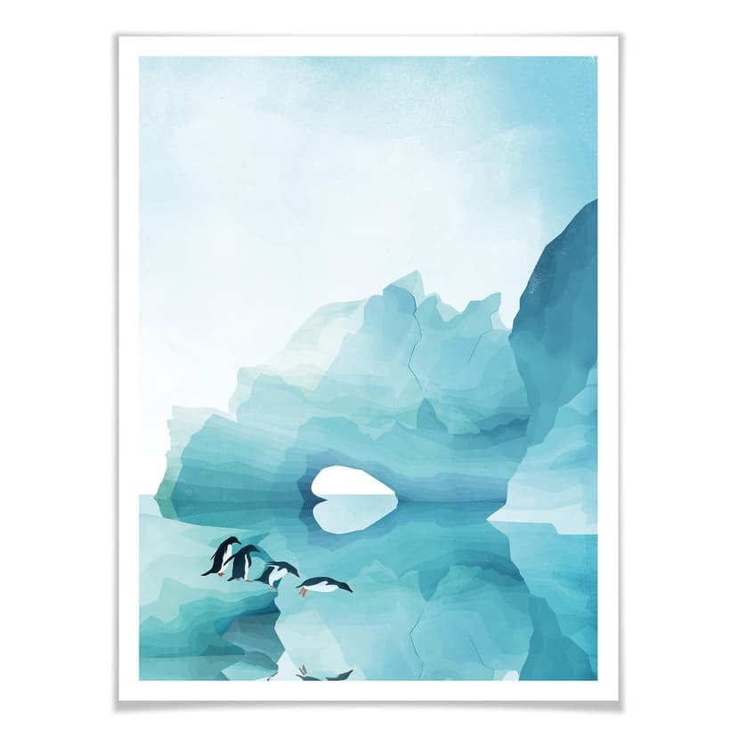 Poster Goed Blauw - Penguins