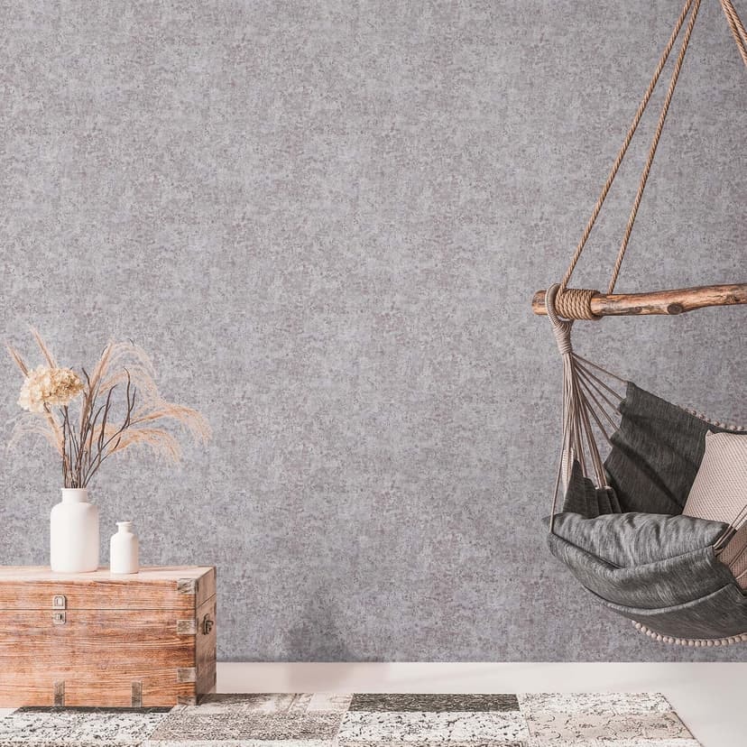 Silver används look non-woven tapet vanligt industriellt - vintage tapet grå