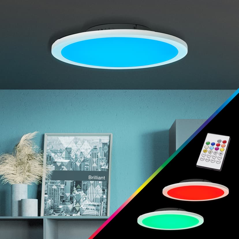 Deckenleuchte Aaron 3 Weiss, 24W, 5,9 x 40 cm, Kunststoff Led panel