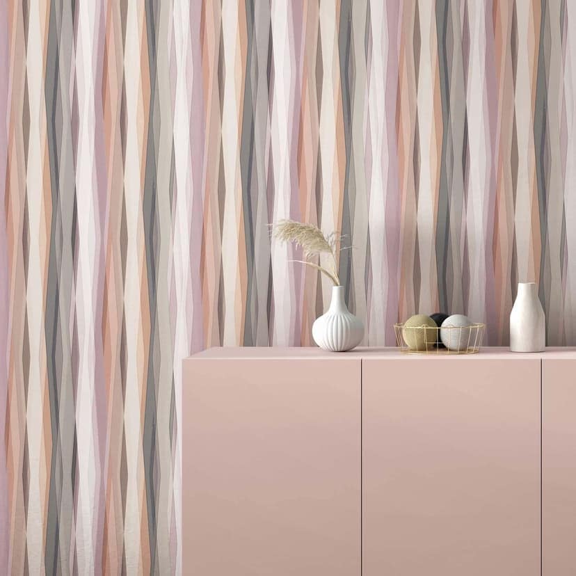Icke-vävd tapet ränder Stripes Modern, Kids matt i beige