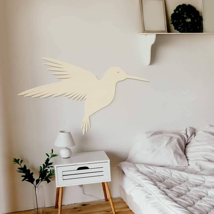 Konst i poppelträ - Kolibri