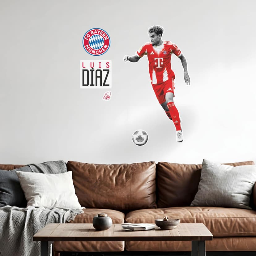 Wallsticker FC Bayern-spelaren Luis Diaz 2025/26