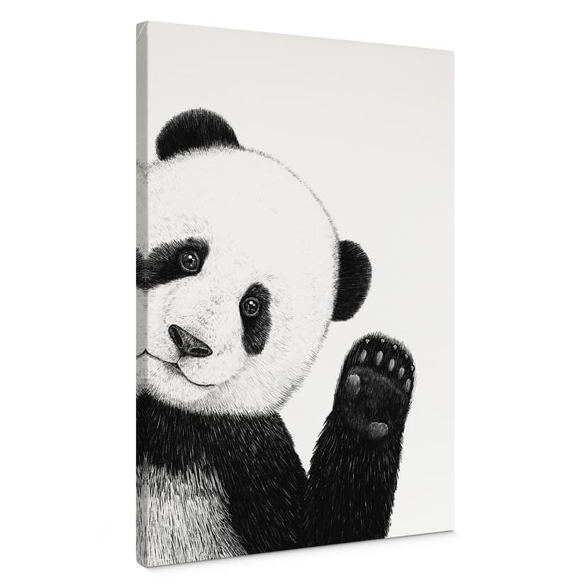 Canvastavla Vinkande Panda - Korenkova