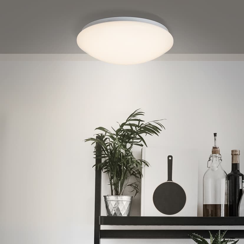 Wand- und Deckenleuchte Friedrich 1 Weiss, 12W, 10,6 x 32 cm, Kunststoff Deckenlampe